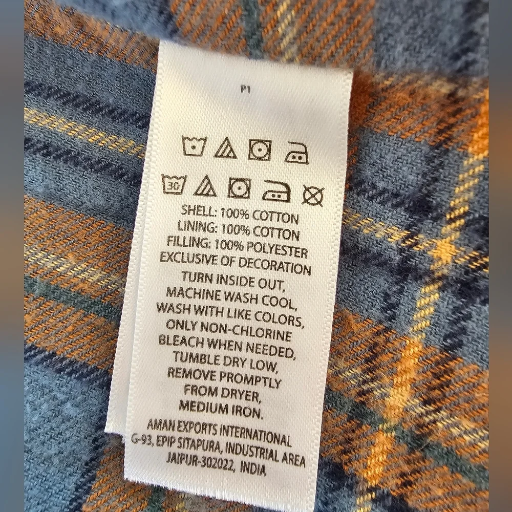 Tommy Bahama Kids XL 14 Corduroy Puffer Vest Plaid Lined Brown Outdoor Warm - Picture 8 of 9